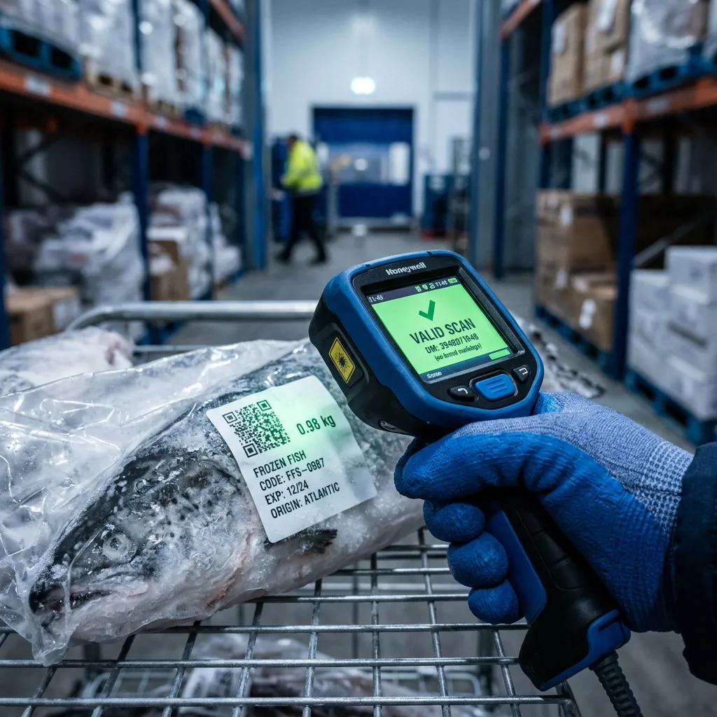 Сканирование Data Matrix на этикетке рыбной продукции