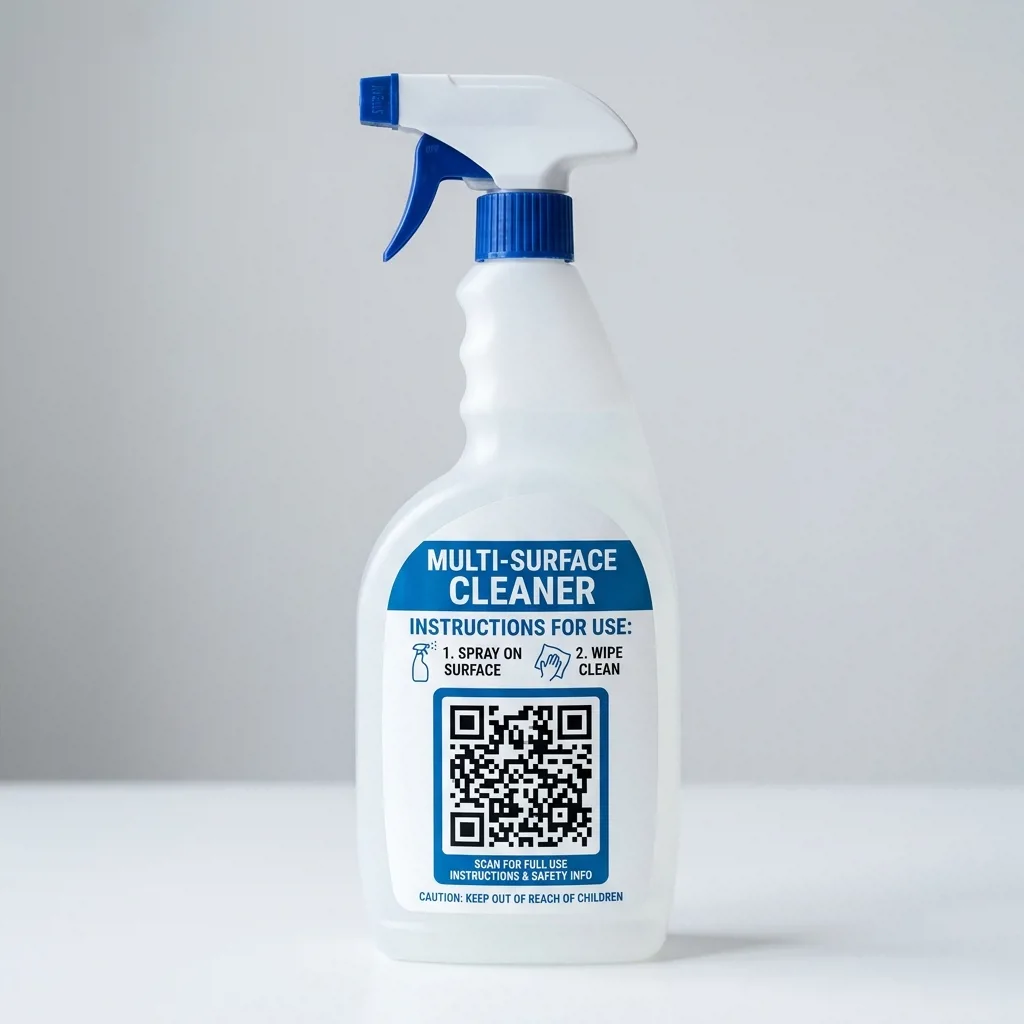 Бытовая химия с QR-кодом инструкции по применению