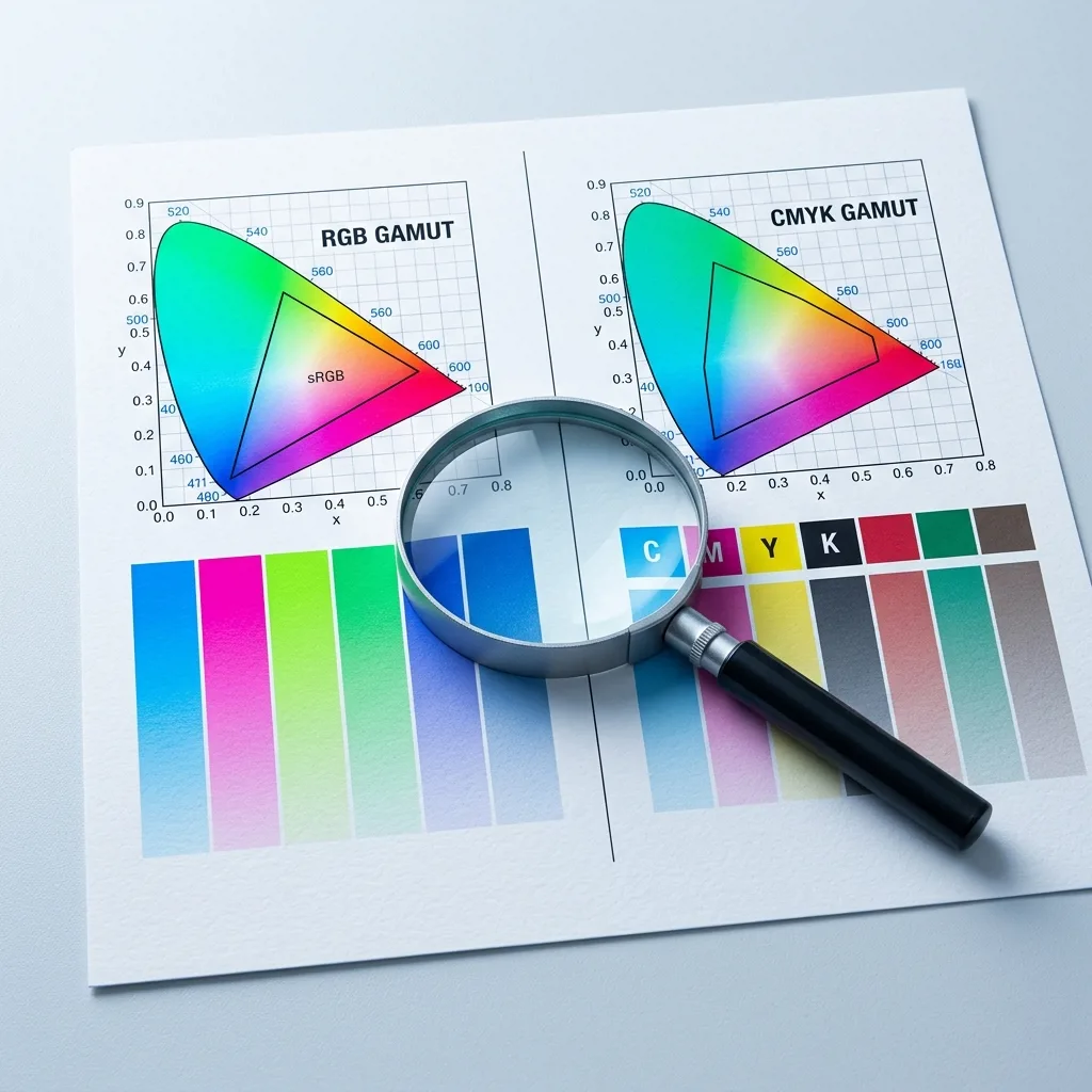 Сравнение цветовых моделей RGB и CMYK для полиграфии